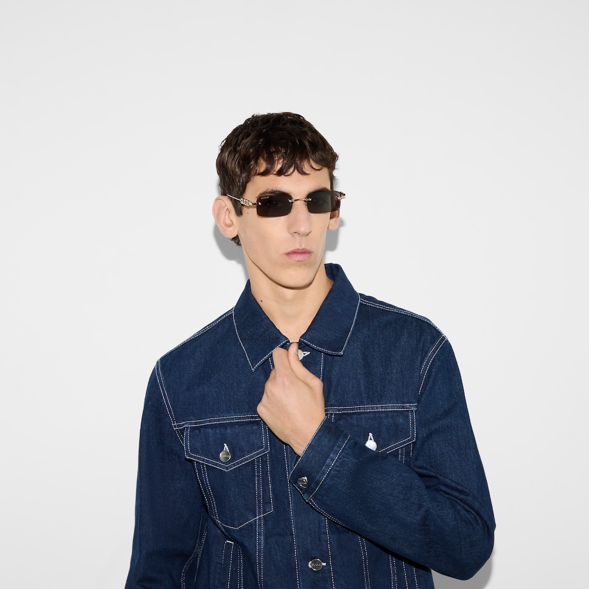 Rectangular frame sunglasses - Image 2